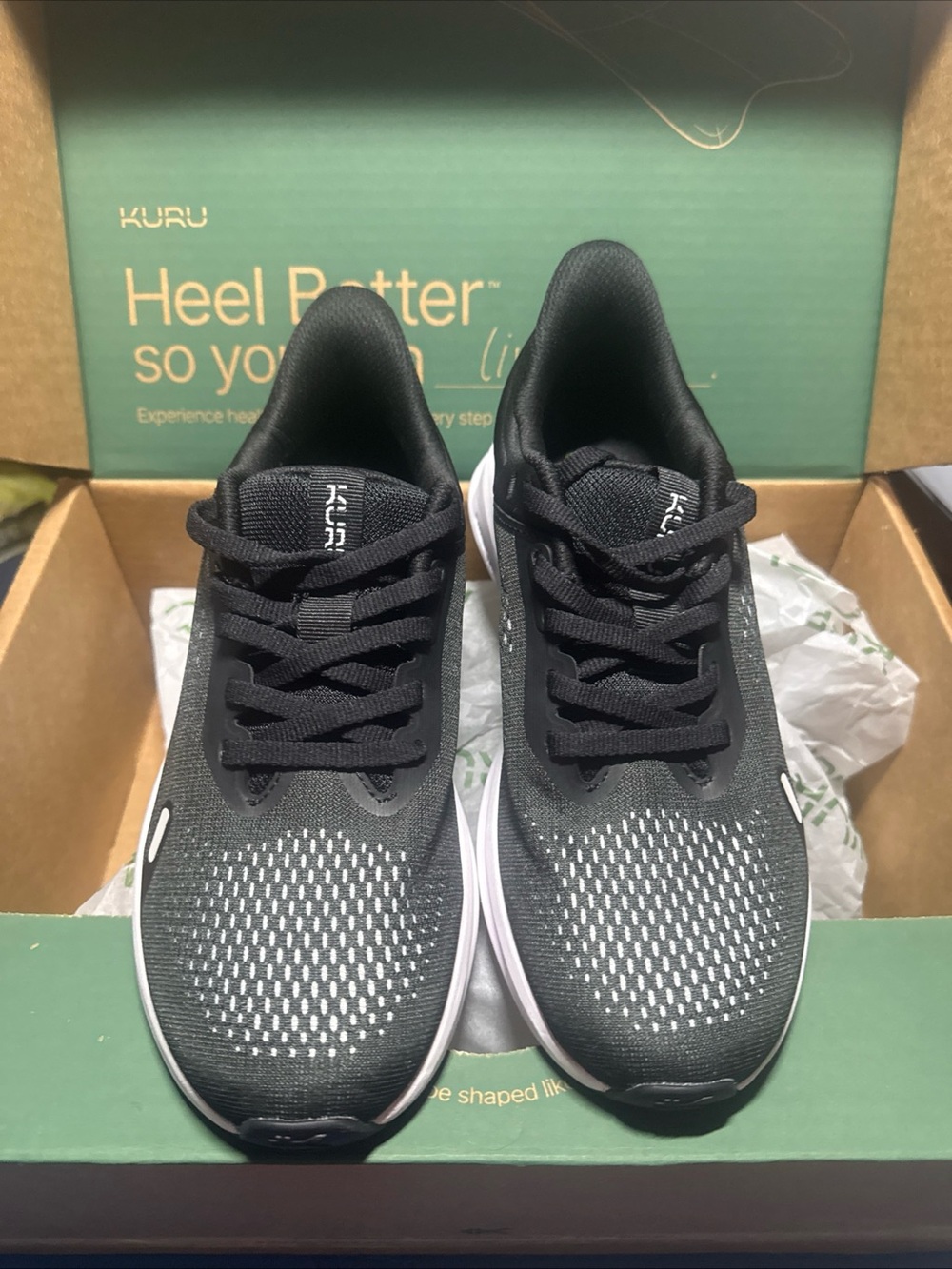 KURU Atom Fusion Women's size 7.5 medium Black Athletic Running Shoes